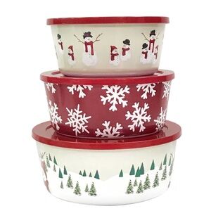 St. Nicholas Square 3-piece Yuletide Stacking Container Set
